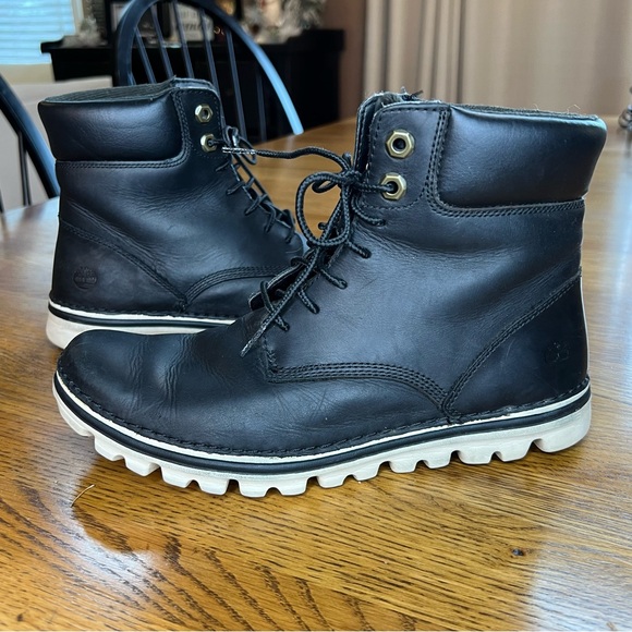 ⭐️ Women’s Timberland Brookton 6 Inch Boots Black Nubuck Leather Boots Size 7.5 - Picture 9 of 13